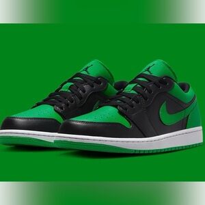 Nike Air Jordan 1 Low Shoes - Lucky Green (553558-065) Men’s Size 10